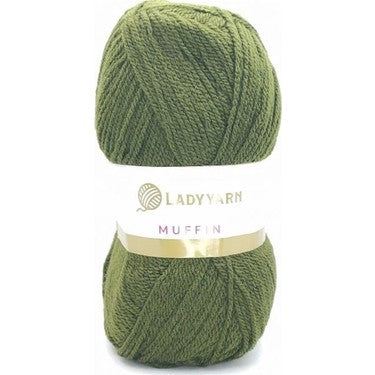 Lady Yarn - Muffin / Haki Yeşil