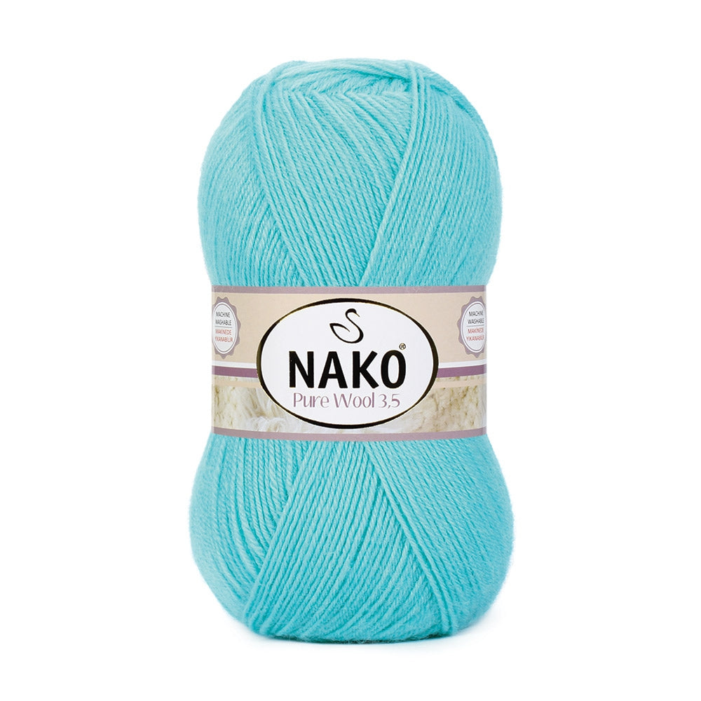 Nako Pure Wool 3.5 - 100 Gram | Açık Turkuaz