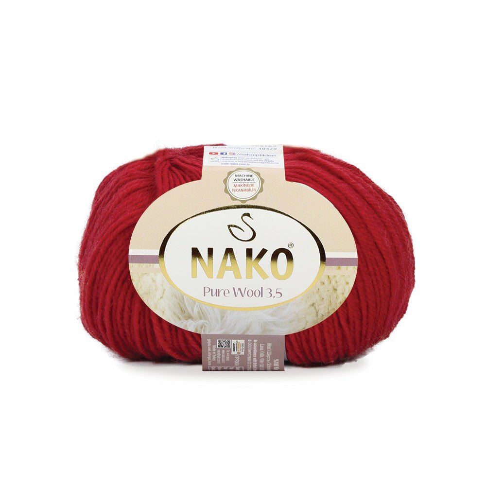 Nako Pure Wool 3.5 | Kırmızı 6814 No