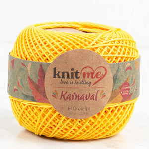 Knit Me Karnaval - Merserize İp Sarı 6487