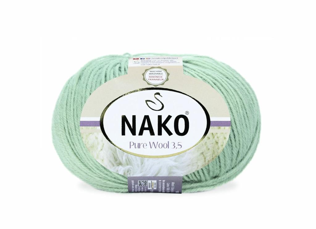 Nako Pure Wool 3.5 | Küf Yeşili 12348
