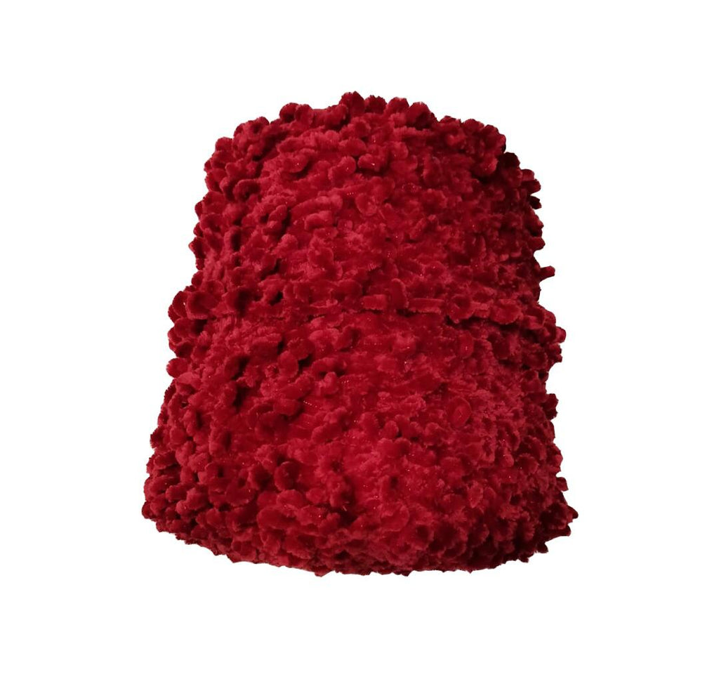 Bobin - Kıvırcık Kadife Kırmızı - 2 Kilo 60 Gram