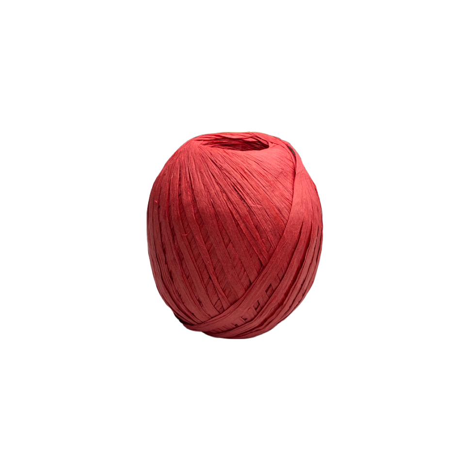Rafya İp - Kırmızı - 150 Gram